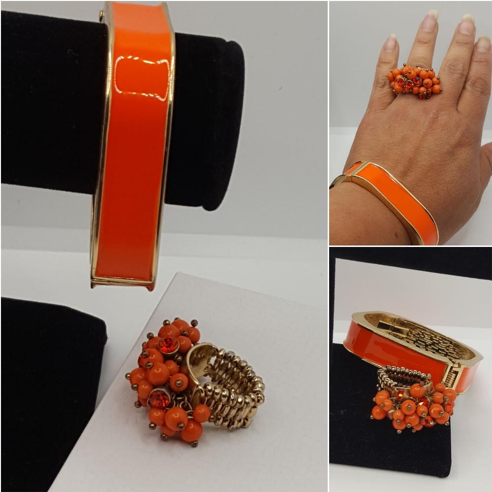 Antique Statement Set, Bracelet & Ring - image 1